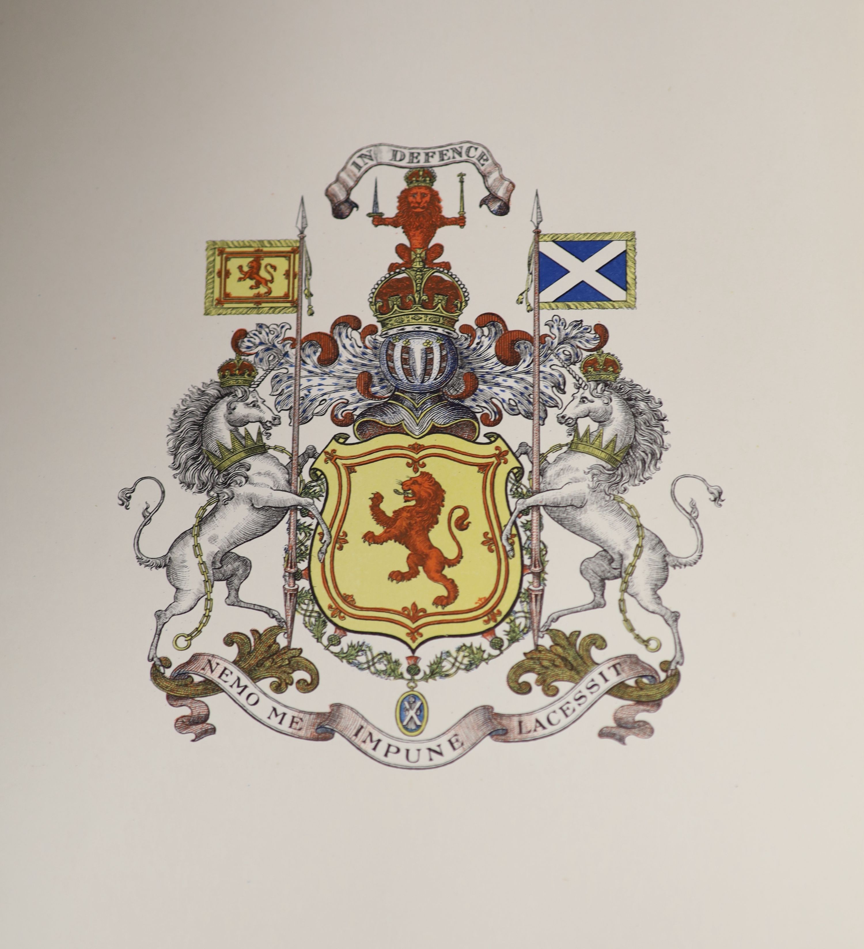 Mylne, Rev. Robert Scott. The Master Masons of the Crown of Scotland and their Works, limited edition, numerous plates incl. d-page and folded plans) and text illus.; gilt lettered and decorated buckram, 4to, Edinburgh 1